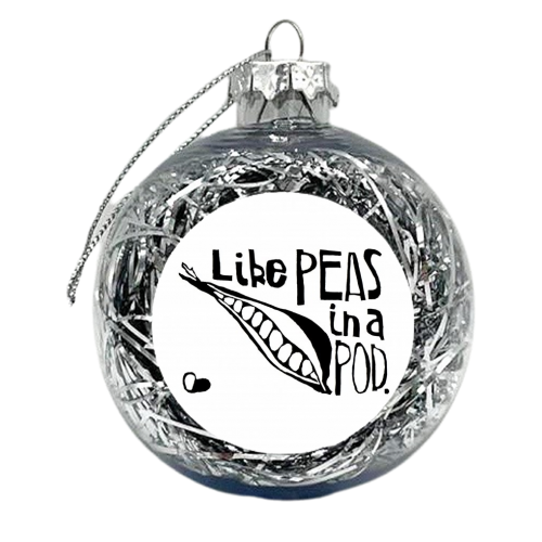 Like Peas In a Pod - xmas bauble by Harriet Plaskitt