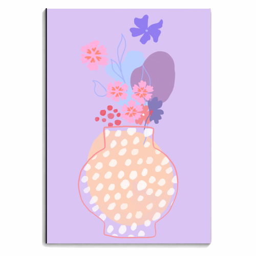 Lilac Flowers in Vase - personalised A4, A5, A6 notebook by Georgia B Designs