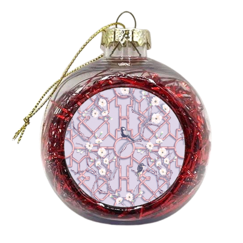 Lilac Trellis - xmas bauble by Draper & Harlow