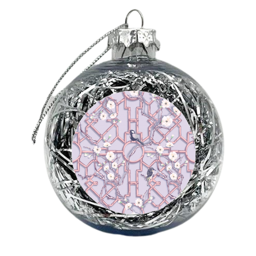 Lilac Trellis - xmas bauble by Draper & Harlow