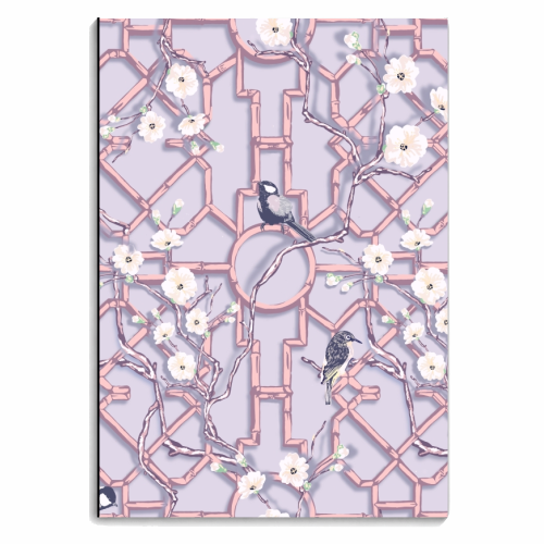 Lilac Trellis - personalised A4, A5, A6 notebook by Draper & Harlow