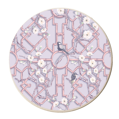 Lilac Trellis - personalised beer coaster by Draper & Harlow