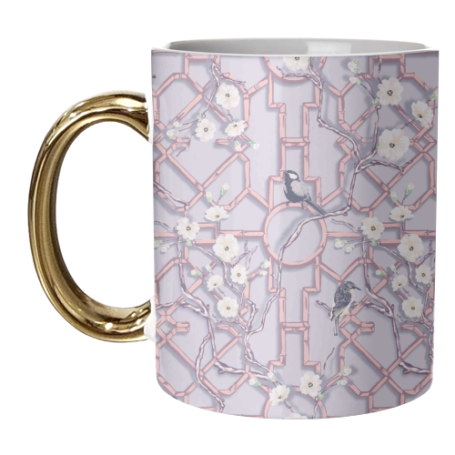 Lilac Trellis - unique mug by Draper & Harlow