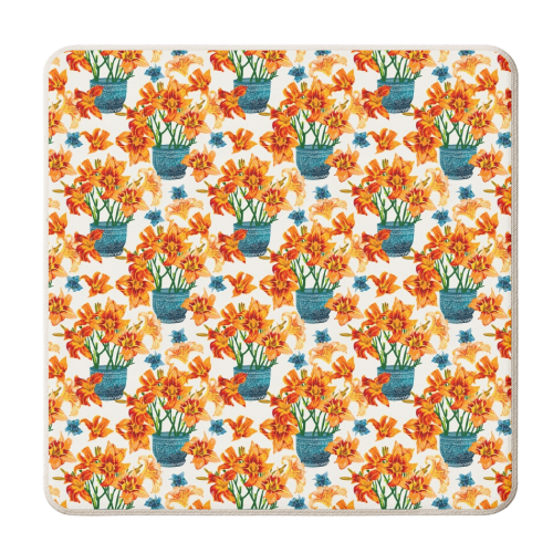 Lily Blossom - personalised beer coaster by Uma Prabhakar Gokhale