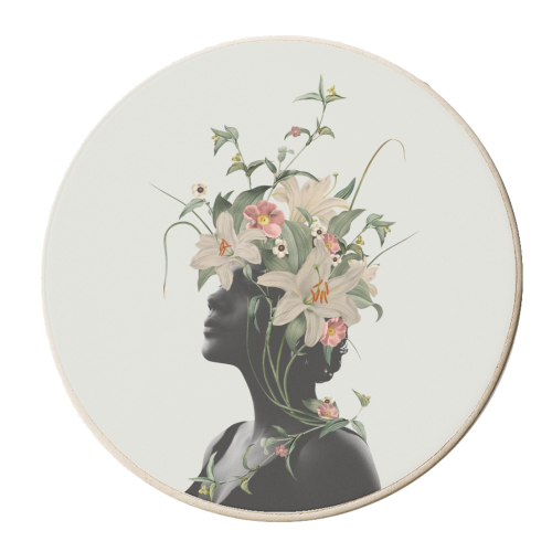 Lily Flower - personalised beer coaster by Frida Floral Studio