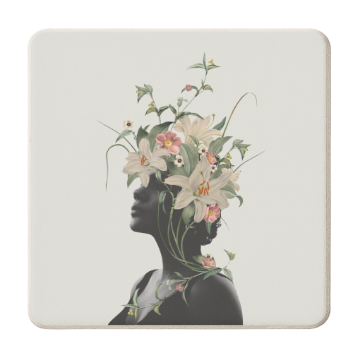Lily Flower - personalised beer coaster by Frida Floral Studio