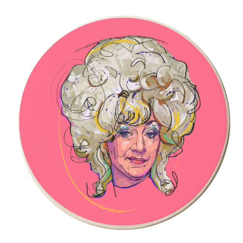 Lily Savage - personalised beer coaster by Beverley Rae