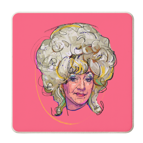 Lily Savage - personalised beer coaster by Beverley Rae