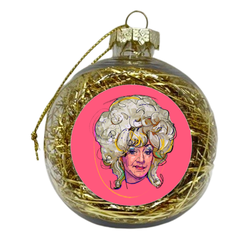 Lily Savage - xmas bauble by Beverley Rae