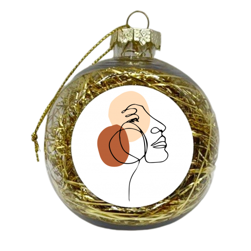 line art woman - xmas bauble by Anastasios Konstantinidis