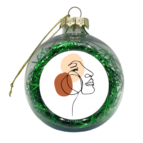 line art woman - xmas bauble by Anastasios Konstantinidis