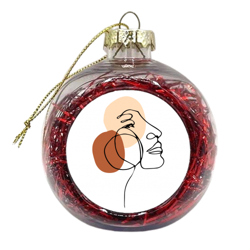 line art woman - xmas bauble by Anastasios Konstantinidis