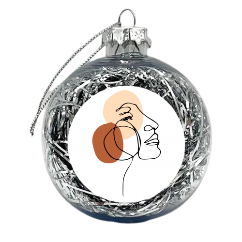 line art woman - xmas bauble by Anastasios Konstantinidis
