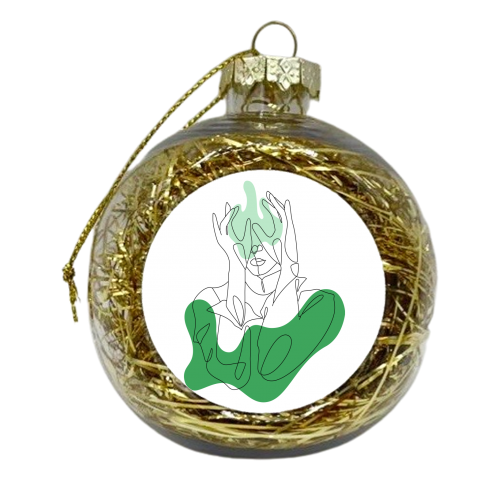 line art woman ii - xmas bauble by Anastasios Konstantinidis