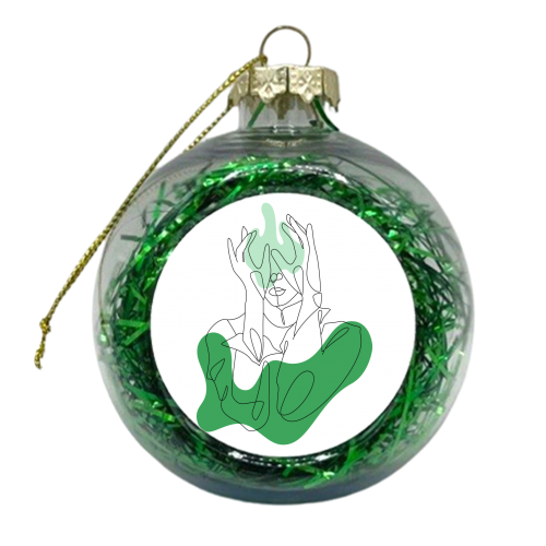 line art woman ii - xmas bauble by Anastasios Konstantinidis