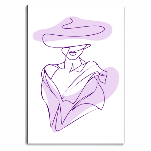 line art woman in lilac - personalised A4, A5, A6 notebook by Anastasios Konstantinidis