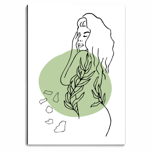 line art woman - personalised A4, A5, A6 notebook by Anastasios Konstantinidis