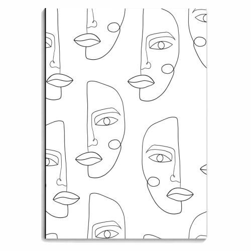 Line art woman - personalised A4, A5, A6 notebook by haris kavalla