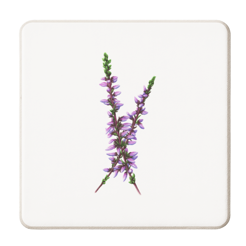 Ling Heather - personalised beer coaster by She Walks She Paints