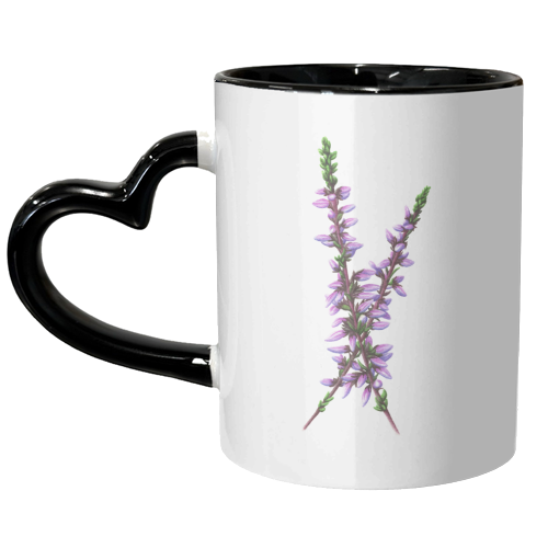 Ling Heather - unique mug by She Walks She Paints