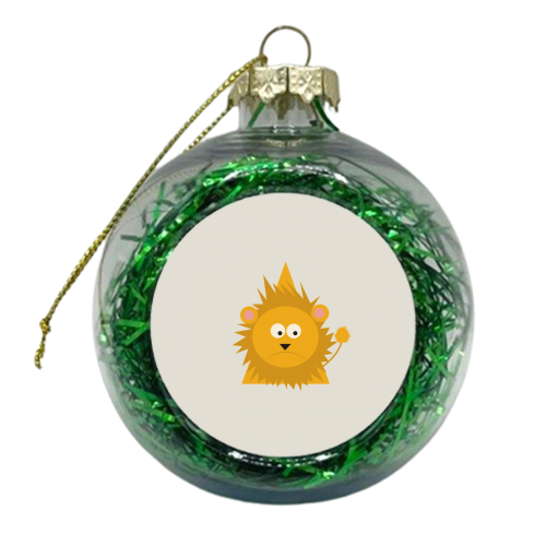 Lion - xmas bauble by Maria Cox