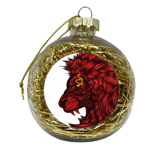 Lion - xmas bauble by Sam Mayle