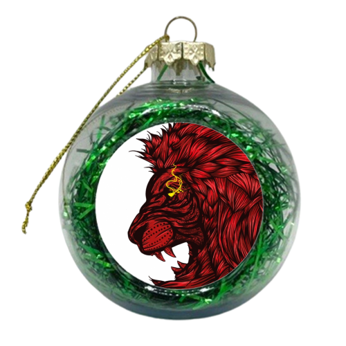 Lion - xmas bauble by Sam Mayle