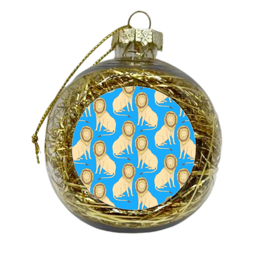 Lion - xmas bauble by Yazmin Brooks