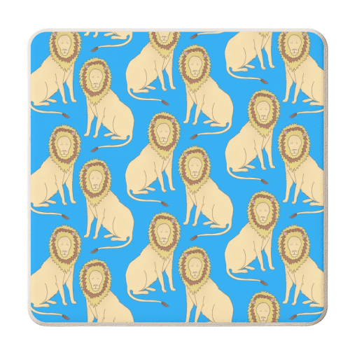 Lion - personalised beer coaster by Yazmin Brooks