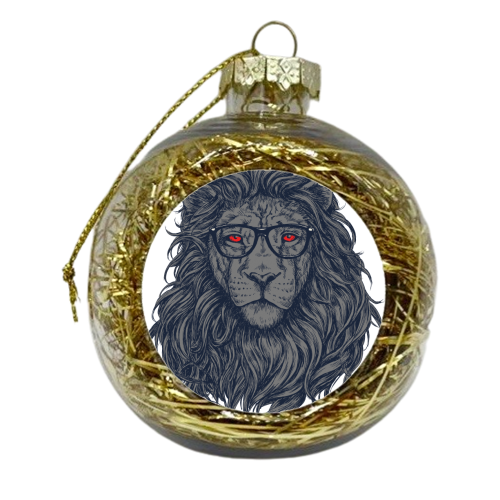 Lion Redeye - xmas bauble by Matthew Cheetham