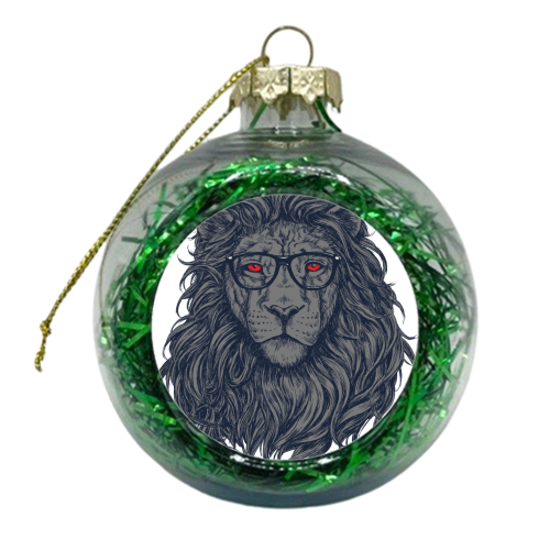 Lion Redeye - xmas bauble by Matthew Cheetham