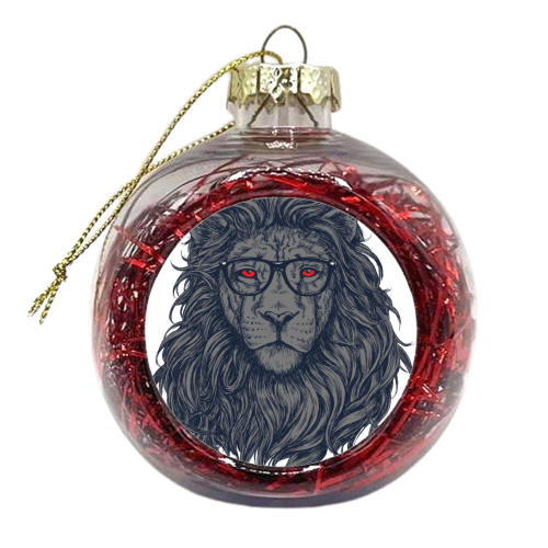 Lion Redeye - xmas bauble by Matthew Cheetham