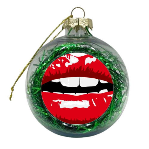 LIPS - xmas bauble by Wallace Elizabeth