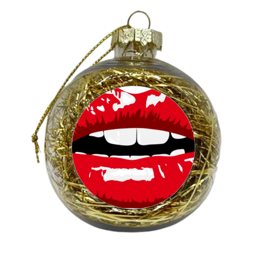 LIPS - xmas bauble by Wallace Elizabeth