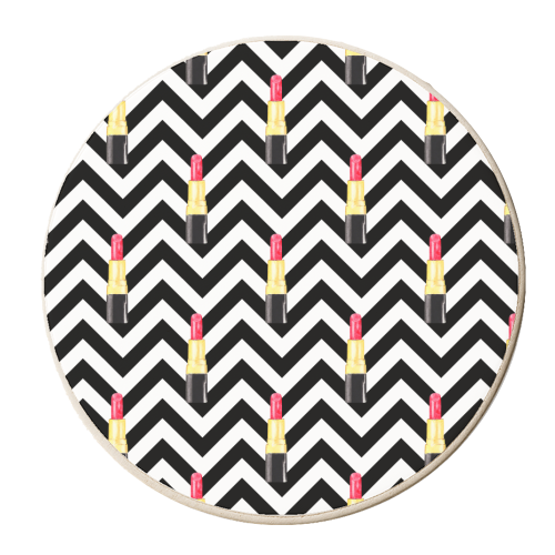 lipsticks - personalised beer coaster by Anastasios Konstantinidis