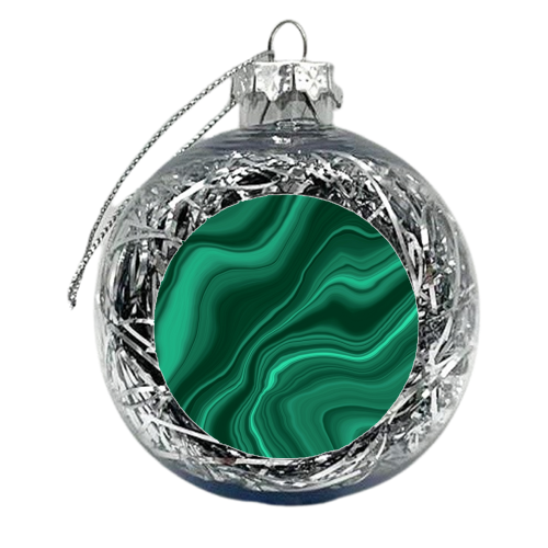 Liquid Malachite Dream #1 #gem #decor #art - xmas bauble by Anita Bella Jantz