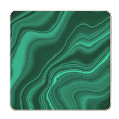 Liquid Malachite Dream #1 #gem #decor #art - personalised beer coaster by Anita Bella Jantz