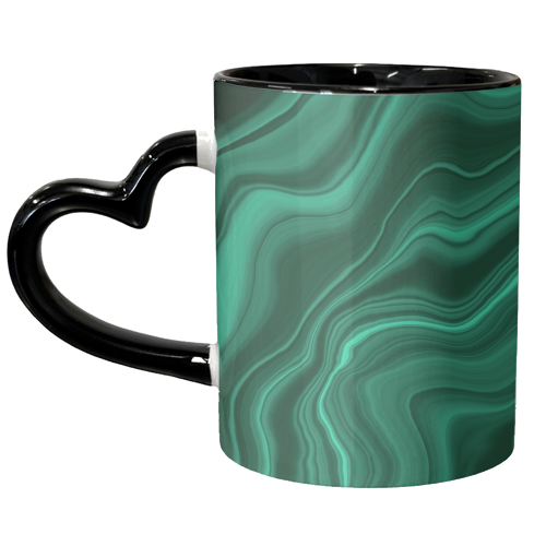 Liquid Malachite Dream #1 #gem #decor #art - unique mug by Anita Bella Jantz
