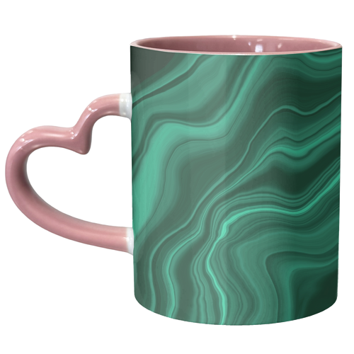 Liquid Malachite Dream #1 #gem #decor #art - unique mug by Anita Bella Jantz