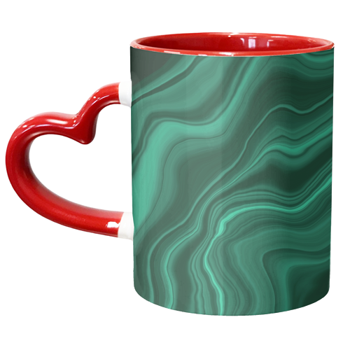 Liquid Malachite Dream #1 #gem #decor #art - unique mug by Anita Bella Jantz