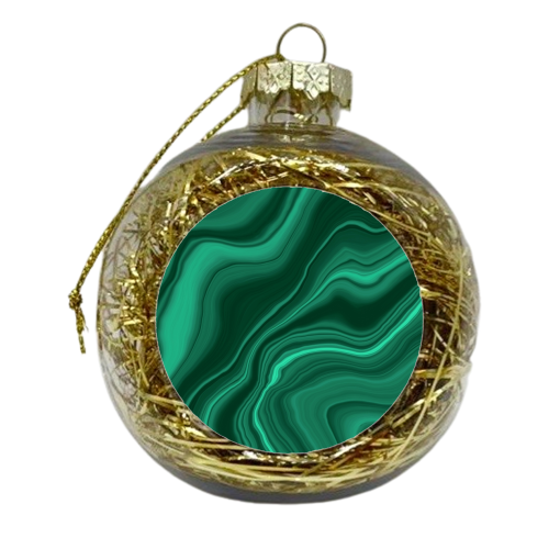 Liquid Malachite Dream #1 #gem #decor #art - xmas bauble by Anita Bella Jantz