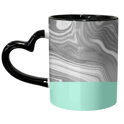 Liquid Sea - unique mug by EMANUELA CARRATONI