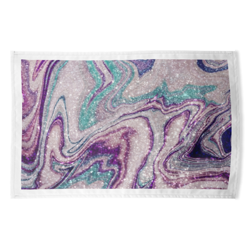 Liquid Unicorn Glitter Marble Dream #1 (Faux Glitter) #decor #art - funny tea towel by Anita Bella Jantz