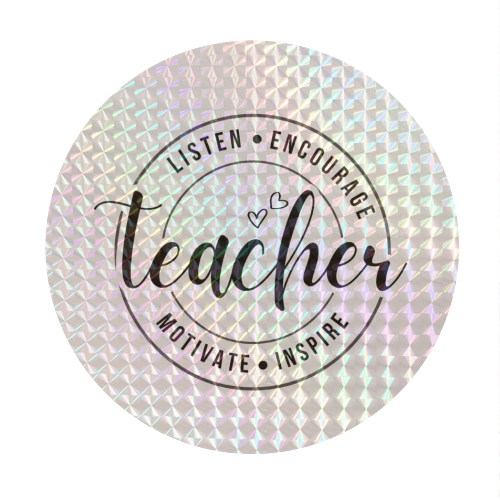 "Listen, Encourage, Motivate, Inspire" Teacher - Circle Sticker by timsal shol