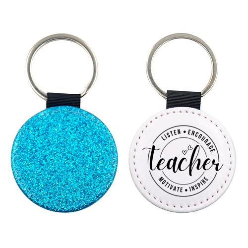 "Listen, Encourage, Motivate, Inspire" Teacher - keyring by timsal shol