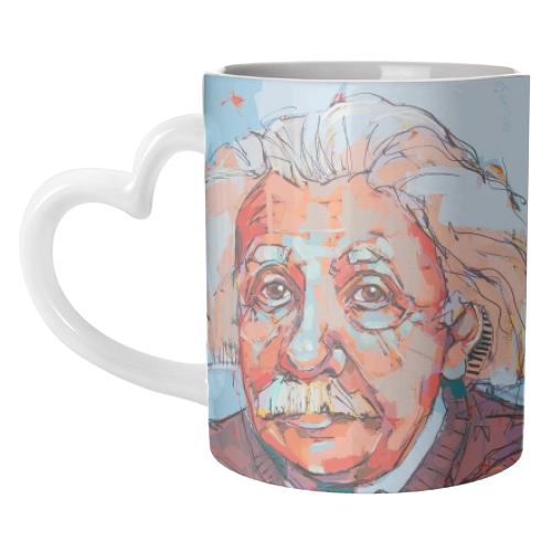 Listening Albert - unique mug by Laura Selevos