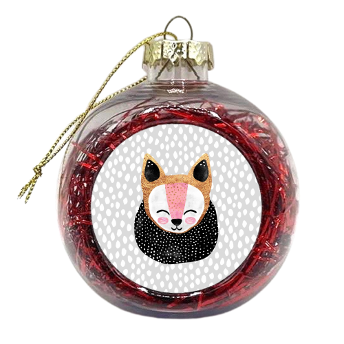 Little Arctic Fox - xmas bauble by Elisabeth Fredriksson