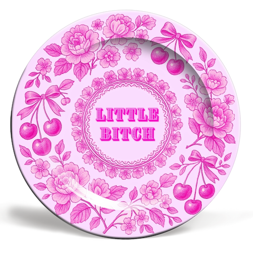 Little Bitch - ceramic dinner plate by Lilly Rose