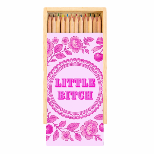 Little Bitch - Coloured Pencils with Box by Lilly Rose