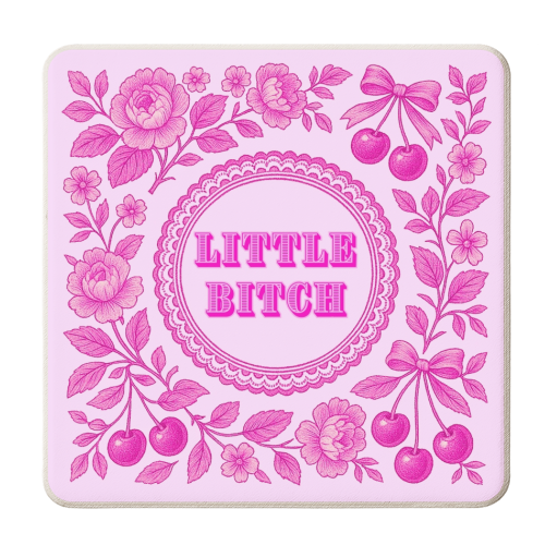 Little Bitch - personalised beer coaster by Lilly Rose